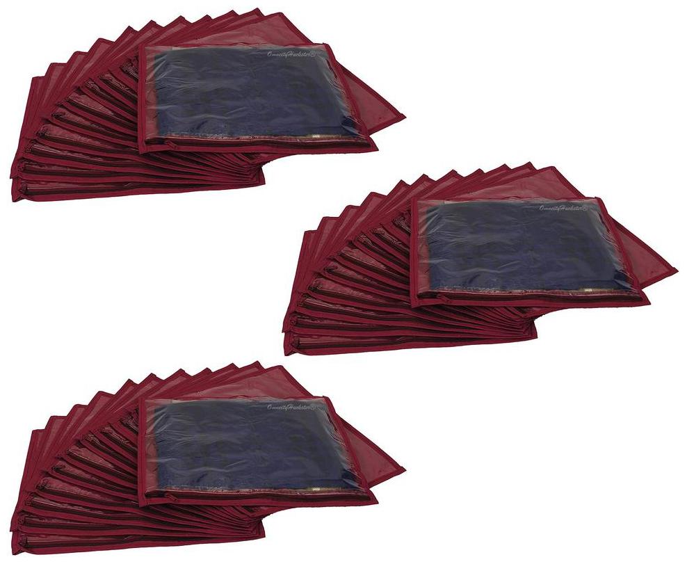 

OmneityHuckster Multipurpose Non Woven Single Saree Cover Pack of 36 (Maroon)