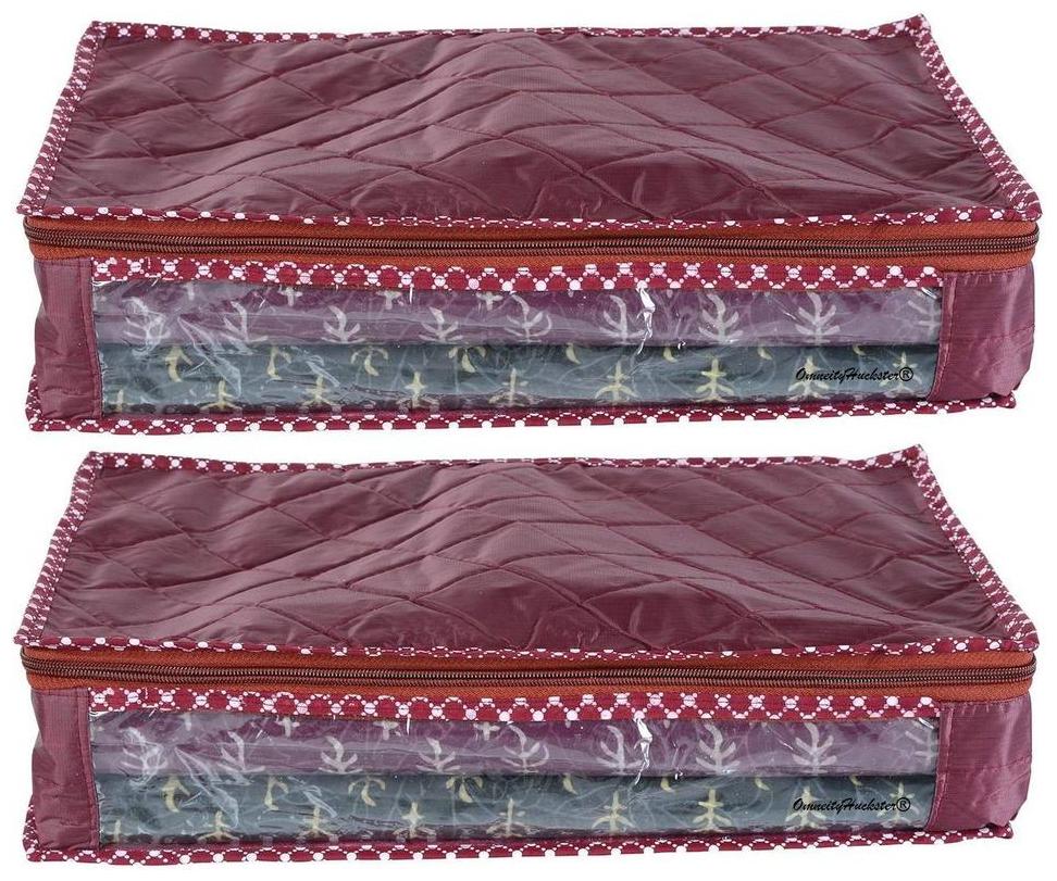 

OmneityHuckster Multipurpose Parachute Petticoat Cover Bag Garment cover Gift organisers Pack of 2 (Maroon)