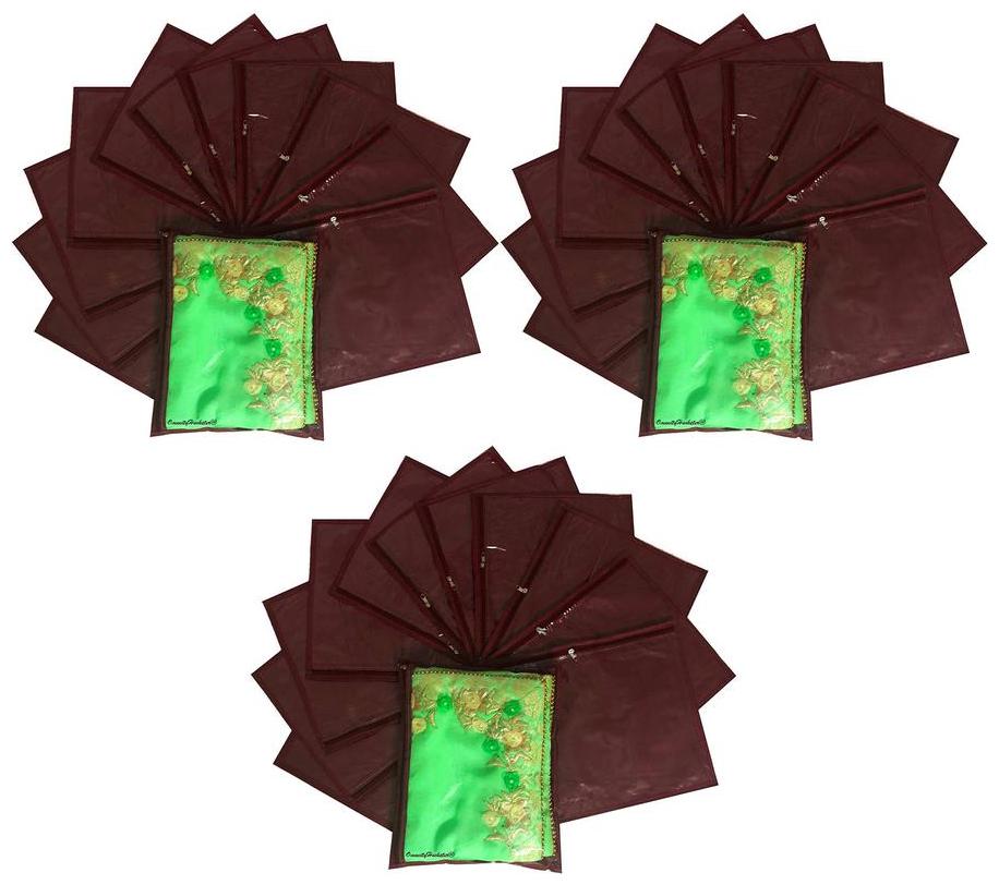 

OmneityHuckster Multipurpose Non Woven Single Saree Cover Pack of 36 (Maroon)