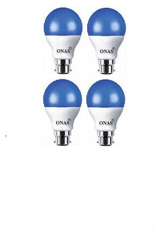 

Onas 5 W Standard B22 LED Bulb (Blue Pack of 4)