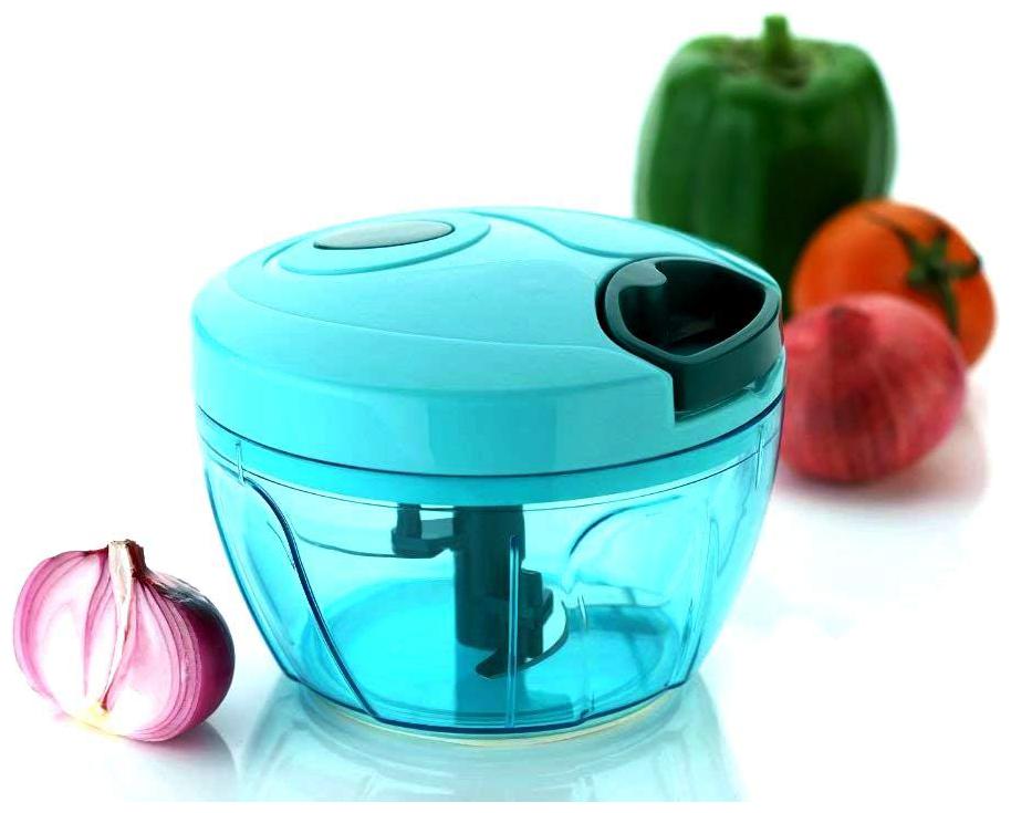 

ONE8D Plastic Quick Cutter Vegetable Cutter Handy Chopper Green