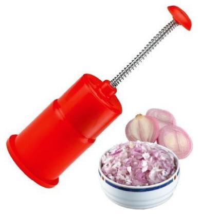 

ONE8D Push And Chop Onion Chopper Or Cutter - Red
