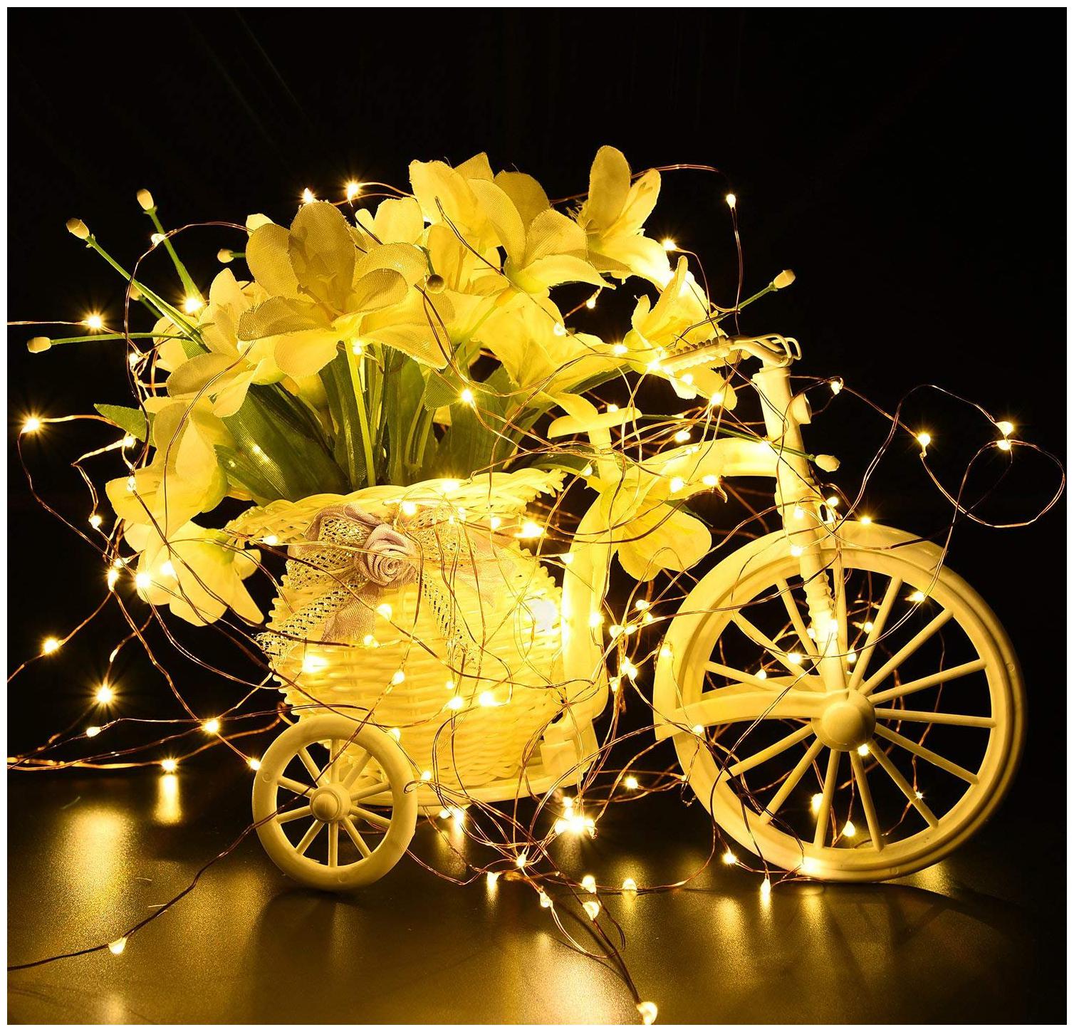

ONE94STORE 3AA Battery Powered Waterproof Copper Wire String Fairy Lights with 30 LEDs 3 Meter (YELLOW SET OF 2)