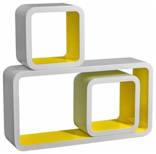 

Onlineshoppee MDF Artesania Grande Cube Floating Wall Shelves Set of 3