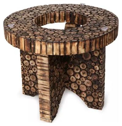

Onlineshoppee Wooden Antique Round Shaped Coffee Table