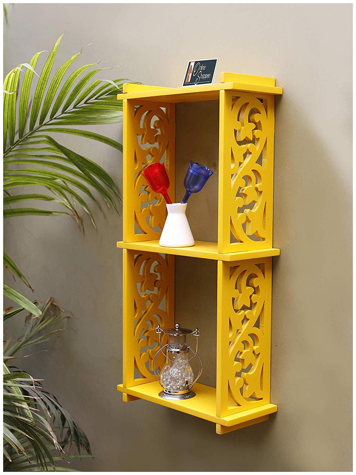 

Onlineshoppee Hermosa MDF Unique Design Wall Decor Rack Shelves