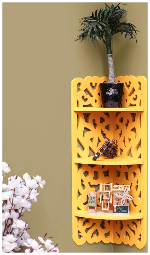 

Onlineshoppee Wooden 3 Tier Wall Decor Rack Shelf