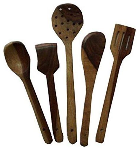 

Onlineshoppee Antique Wooden Handmade Cooking Spoon Set