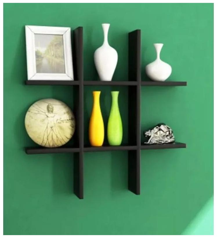 

Onlineshoppee Wooden Wall DecorRack Shelf Size-15x4x15 inch