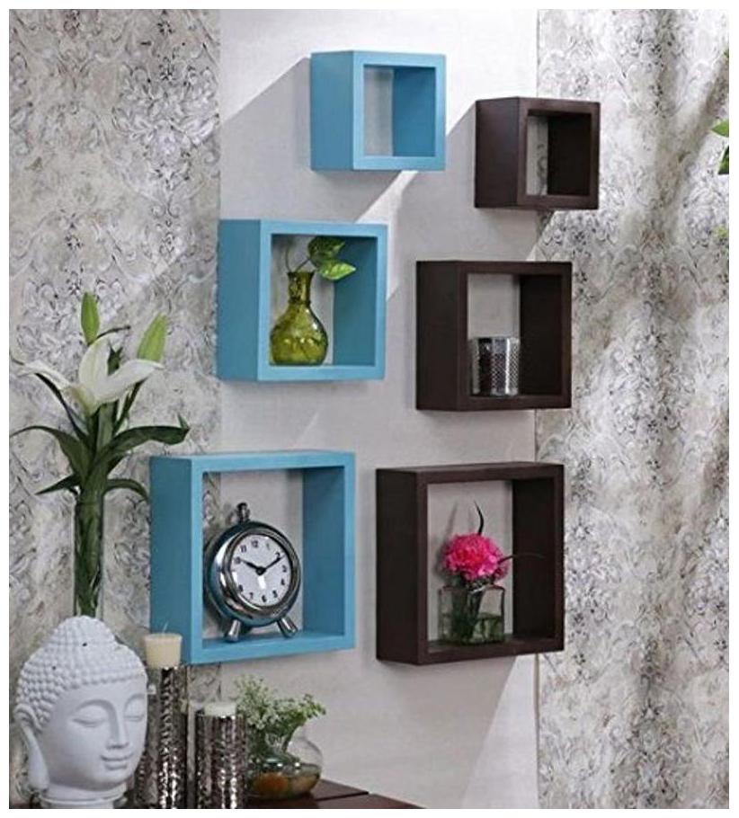

Onlineshoppee Cuadrado set of 6 MDF Wall Shelf