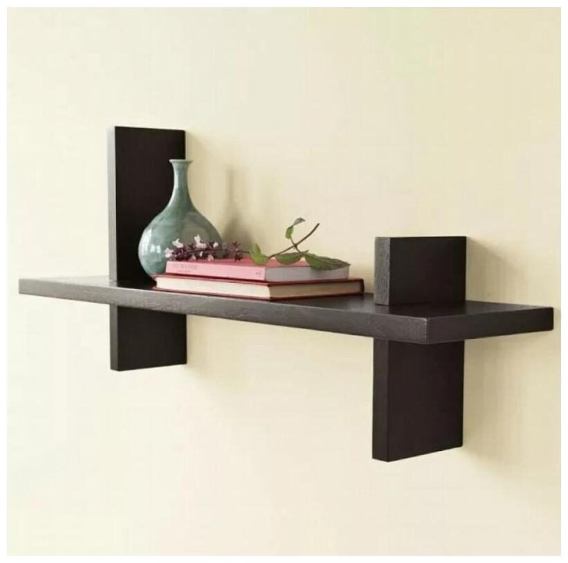 

Onlineshoppee Home Decor Wall Hanging Fancy Bracket MDF Wall Shelf Size-lxbxh-22 5x5x7 inch