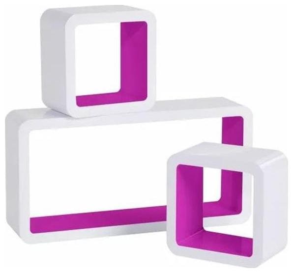 

Onlineshoppee MDF Artesania Grande Cube Floating Wall Shelves Set of 3