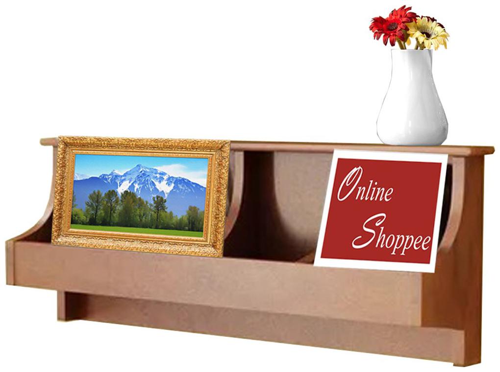 

Onlineshoppee Wooden Wall Decor Wall Shelf Rack Bracket Size (LxBxH-20x5x10) inch