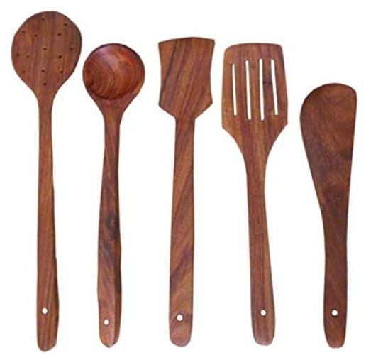

Onlineshoppee Antique Wooden Handmade Cooking Spoon Set