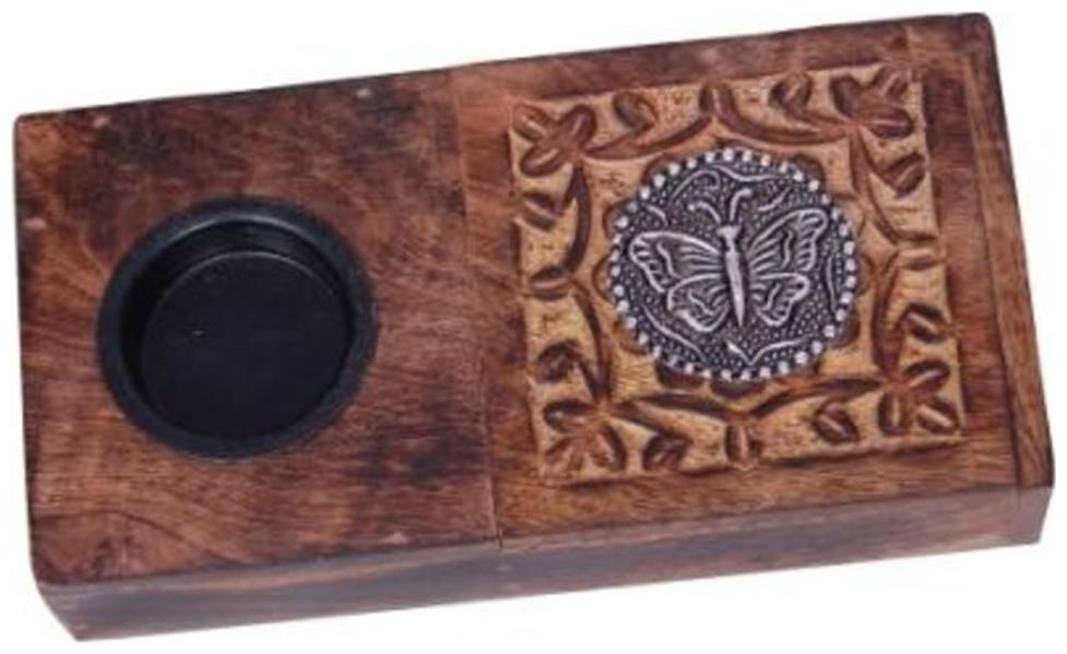 

Onlineshoppee Wooden Beautiful Design Ashtray With Cigratte Case
