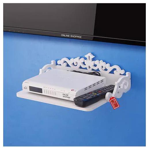 

Onlineshoppee Wooden Set Top Box Wall Shelf