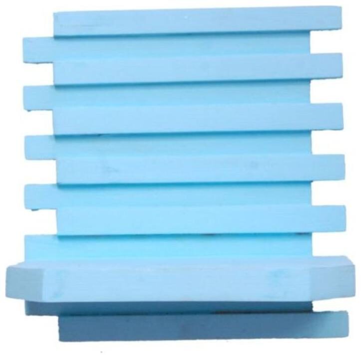 

Onlineshoppee Beautiful Wooden Wall Rack Size (LxBxH-10x6x10) Inch Color-Blue