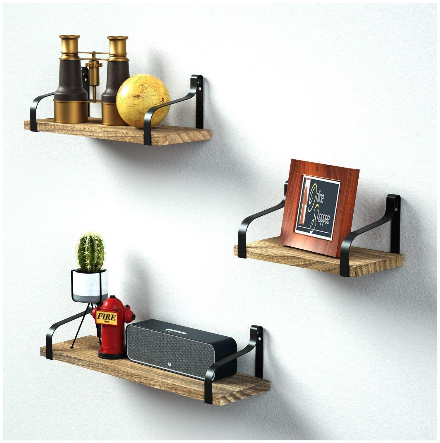 

Onlineshoppee Hermosa Floating Wall Shelves Set of 3