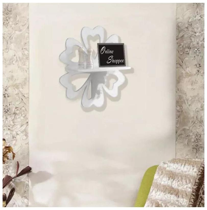 

Onlineshoppee Beautiful MDF Decorative Wall Shelf Size LxBxH - 12x5x18 inch - White
