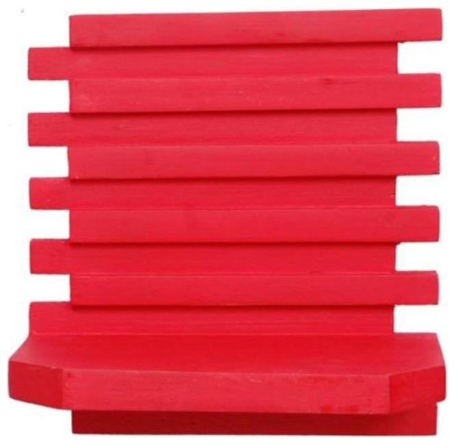 

Onlineshoppee Beautiful Wooden Wall Rack Size (LxBxH-10x6x10) Inch Color-Red