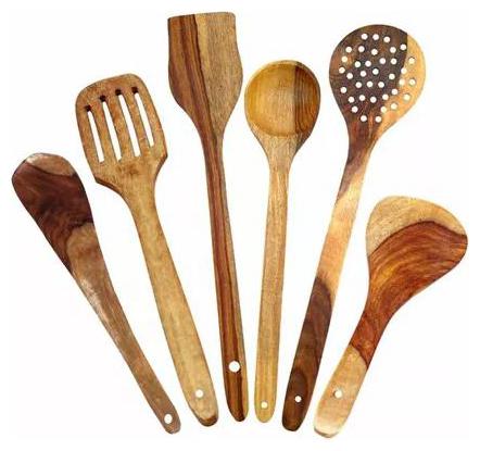 

Onlineshoppee Handmade Wooden Serving Spoons Combo