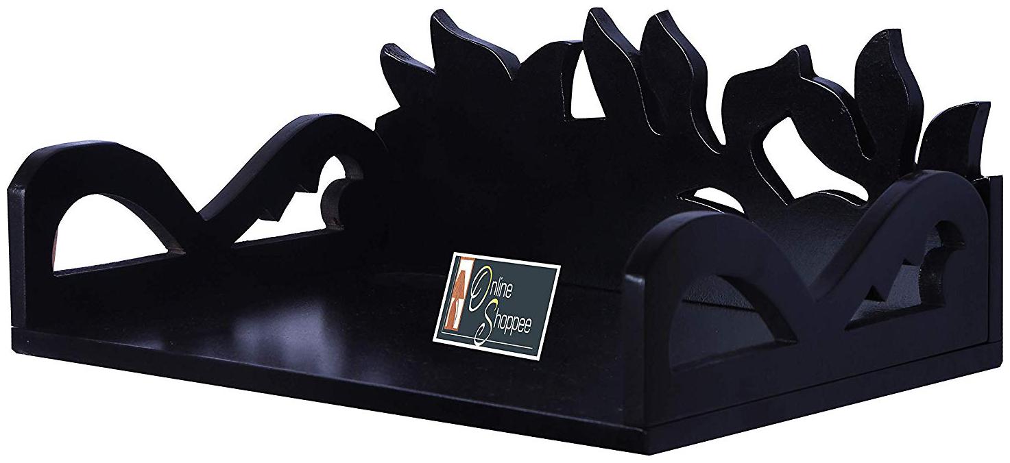 

Onlineshoppee MDF Beautiful Design Set top box Wall Shelf Colour-Black