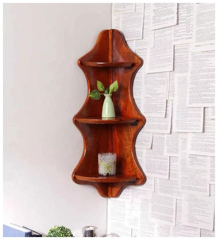 

Onlineshoppee Triple Shelf Esquina MDF Wall Shelf