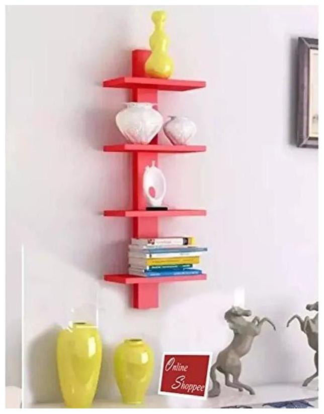 

Onlineshoppee Beautiful MDF Fancy Wall Decor Rack Shelves