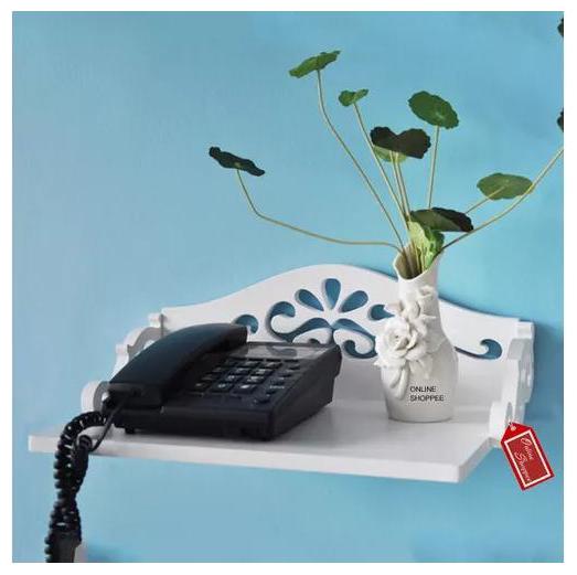 

Onlineshoppee Wooden Set Top Box Wall Shelf