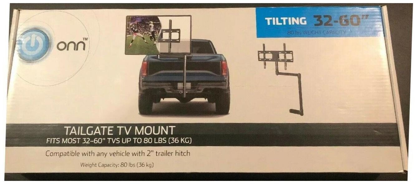 

ONN ONA18TM005 Tailgate TV Mount Black Fits 32 -60 80 Lb Capacity Swivel Head
