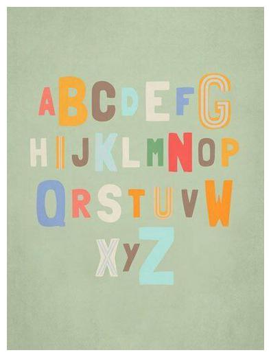 

Oopsy Daisy Alphabet Assortment by Rachel Mosley - Canvas Wall Art 18 x24