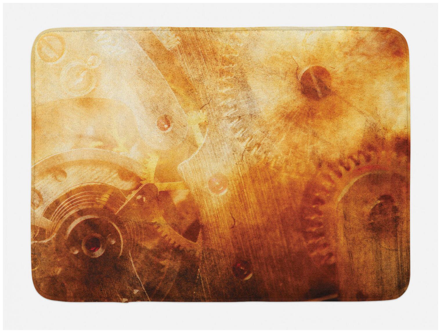 

Orange Bath Mat Retro Ancient Historical Non-Slip Plush Mat 29 5 X 17 5 Inches