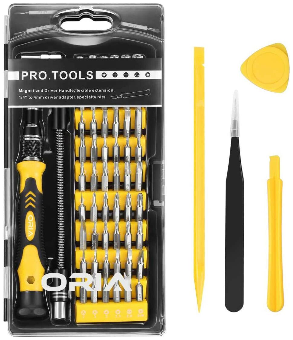 

ORIA Precision Screwdriver Set Magnetic Driver Kit Nickel Plated S2 Steel 65