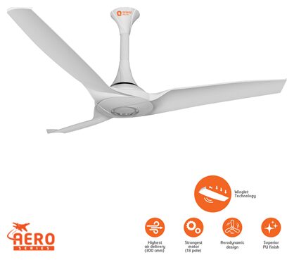 

Orient Electric Aerostorm 1320 mm Premium Ceiling Fan ( White Pack of 1 )
