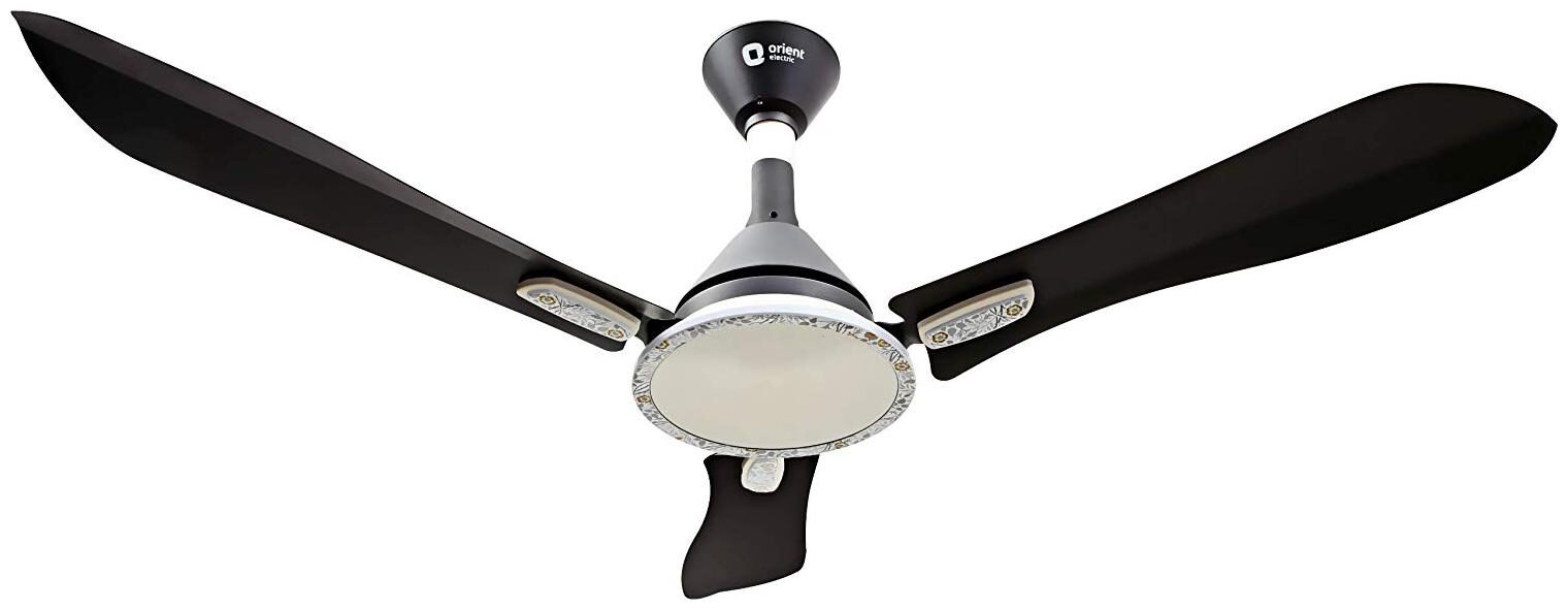 

Orient Electric Areta Trendz 1200 mm Decorative Ceiling Fan ( Black Pack of 1 )