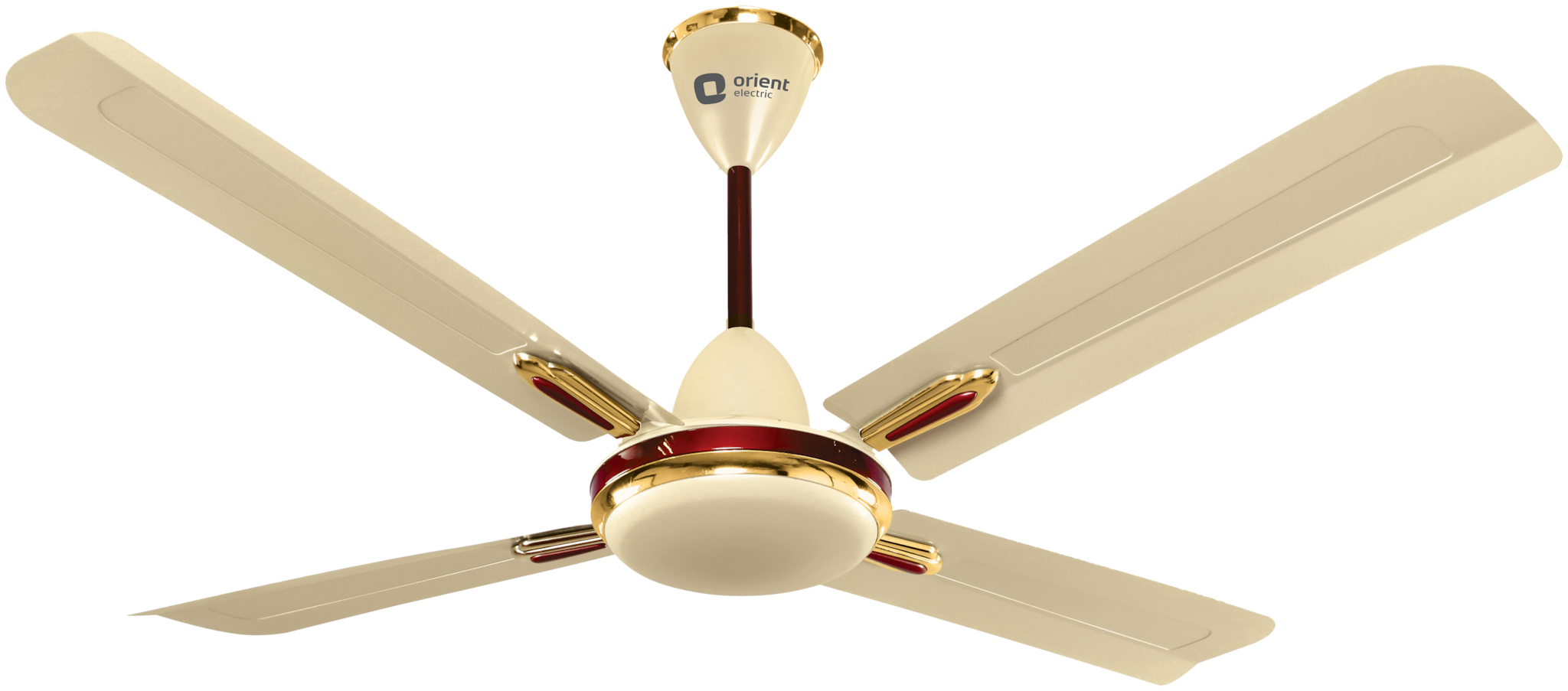 

Orient Electric Quadro Ornamental 1200 mm Decorative Ceiling Fan ( Beige Pack of 1 )
