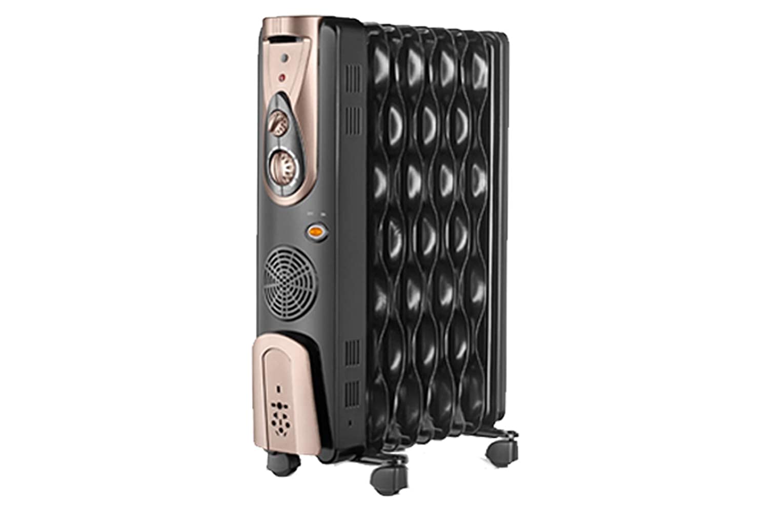 

Orient Comfort 2400 W Oil filled radiator Room Heater ( Black Golden )