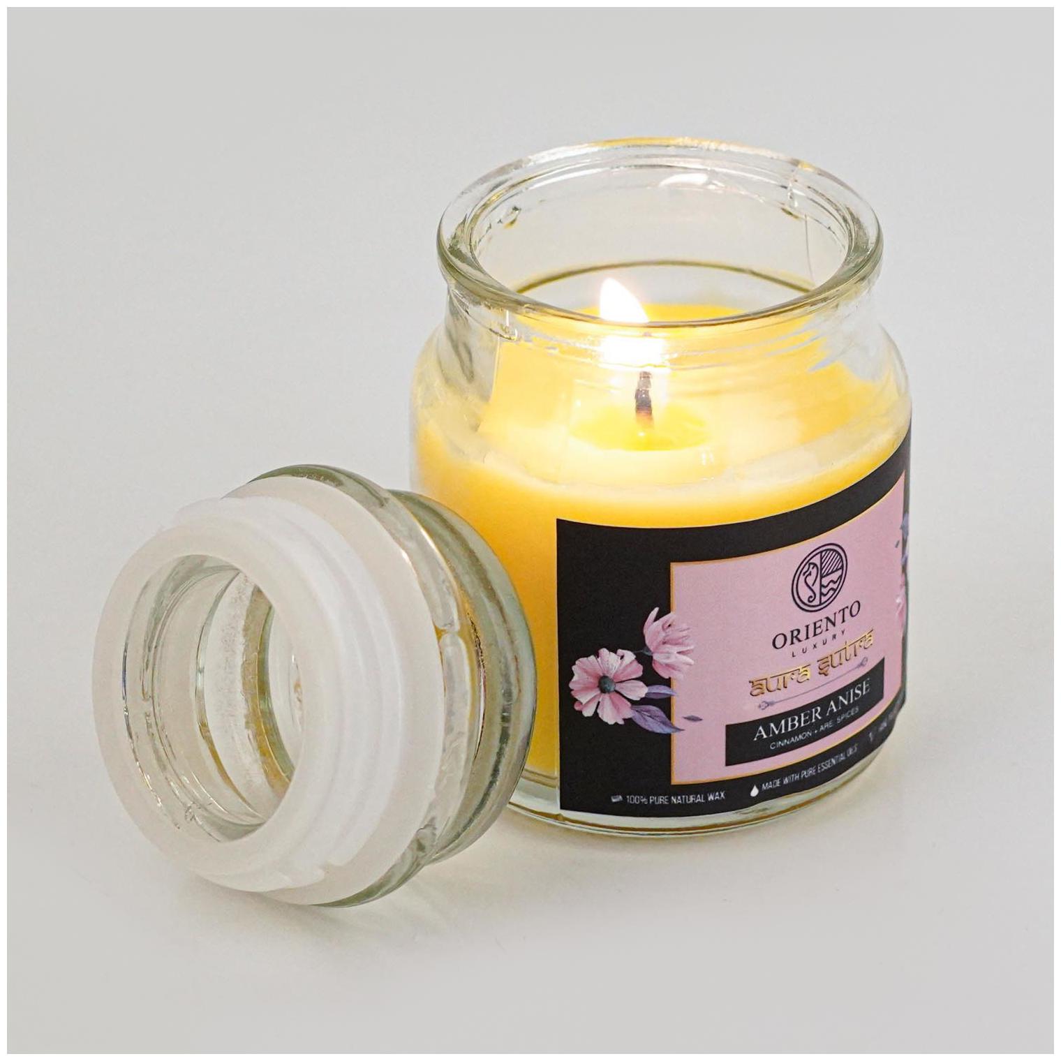 

ORIENTOLUXURY Glass Yellow Candle