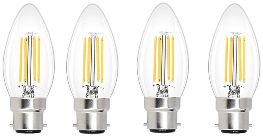 

Origin LED Filament Bulb 6W Candle Shape B22 Base (Cool White 6500K) -4 pcs Pack