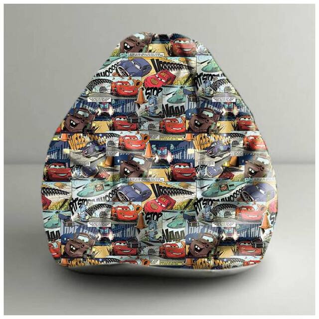 Orka Cars Comic Digital Printed Kids Filled Bean Bag