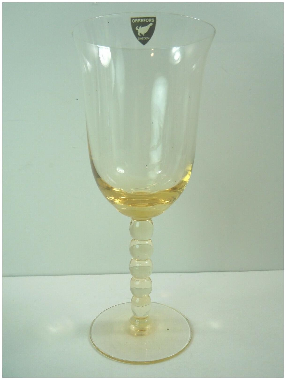 

Orrefors Erika Amber Claret Red Wine Glass New Unused
