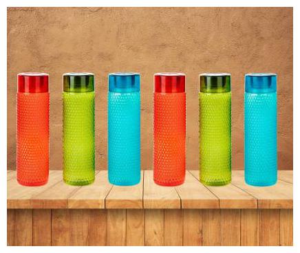

Osious Plastic Multi Water Bottle ( 1000 ml Set of 6 )