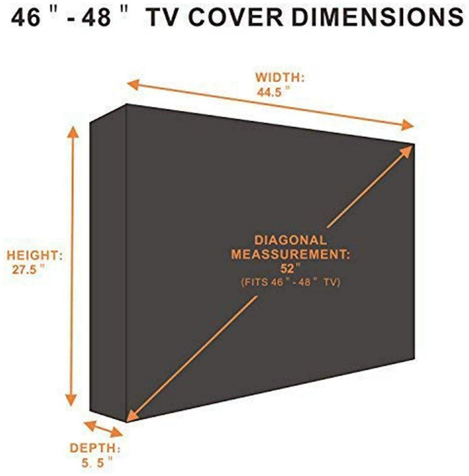 

Outdoor TV Cover 32 42 46 50 55 60 Weatherproof Dust Flat Bottom Seal Protector