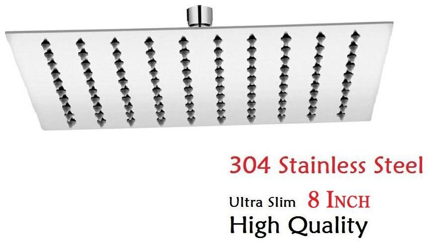 

Overhead Shower ULa Slim 20 32 cm (8 inch) x 20 32 cm (8 inch) Stainless steel 304 SS