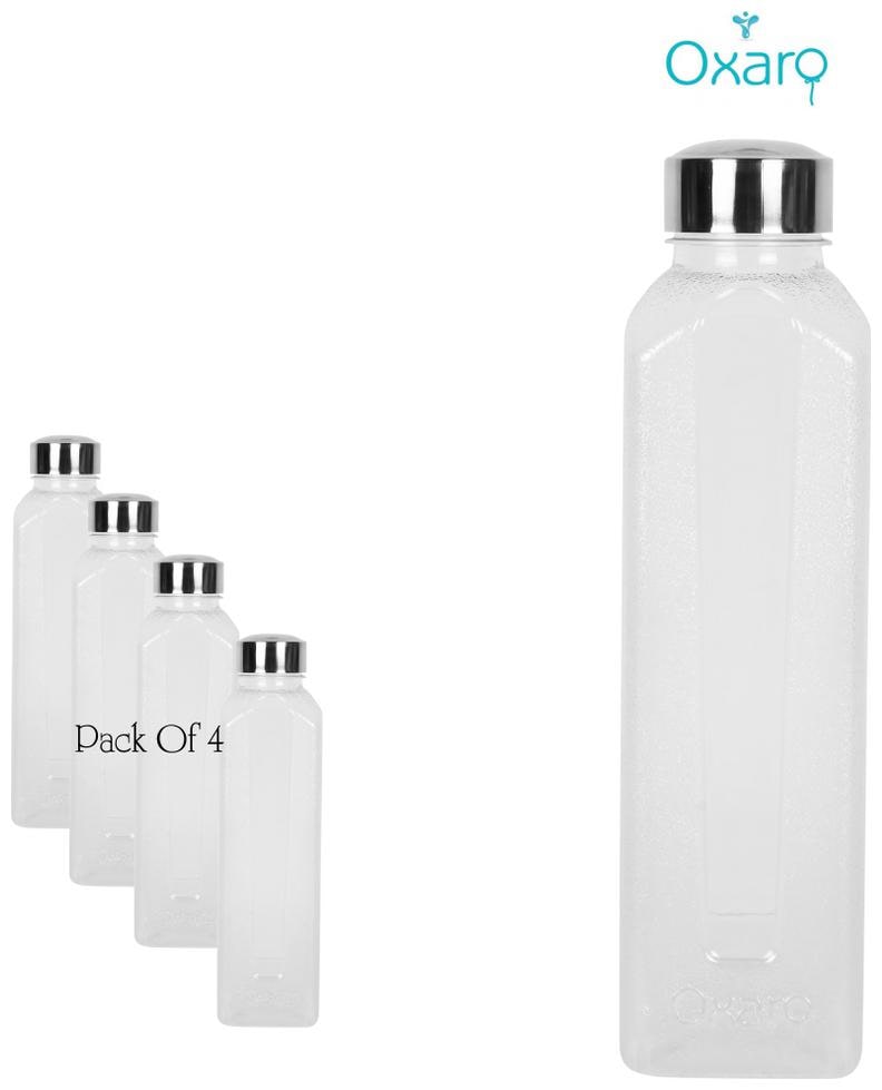 

OXARO Plastic White Water Bottle ( 1000 ml Set of 4 )