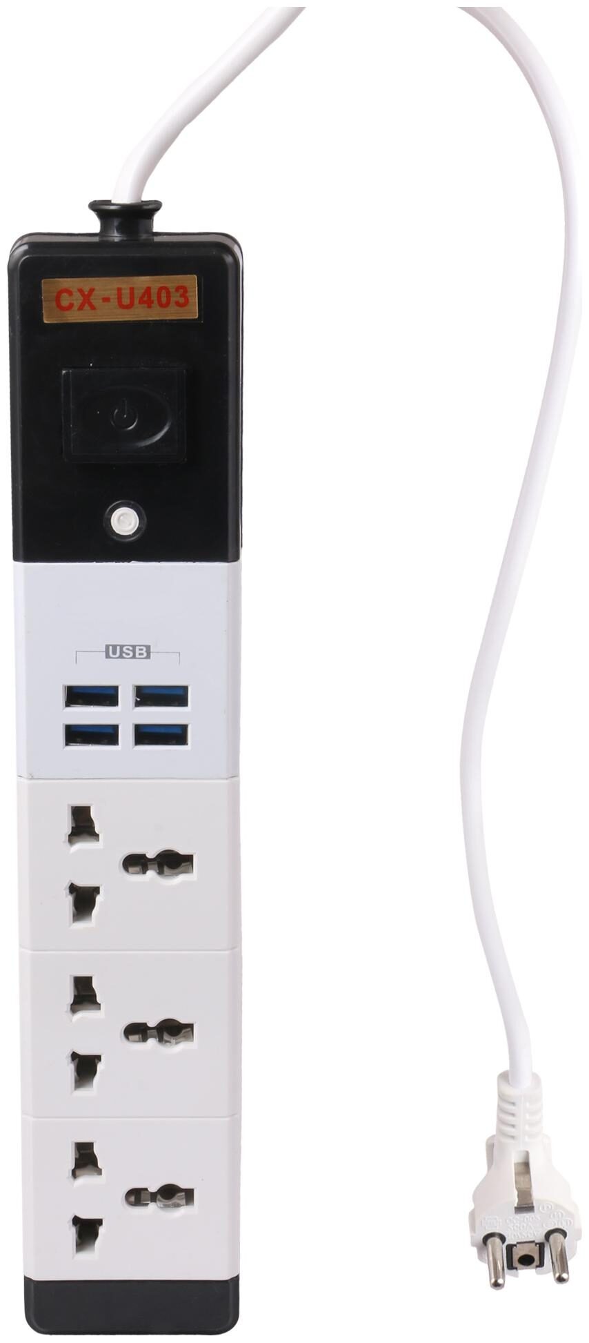 

Instabuyz Three Pin White Extension Board ( 2 m 3 Socket 1 Switches)