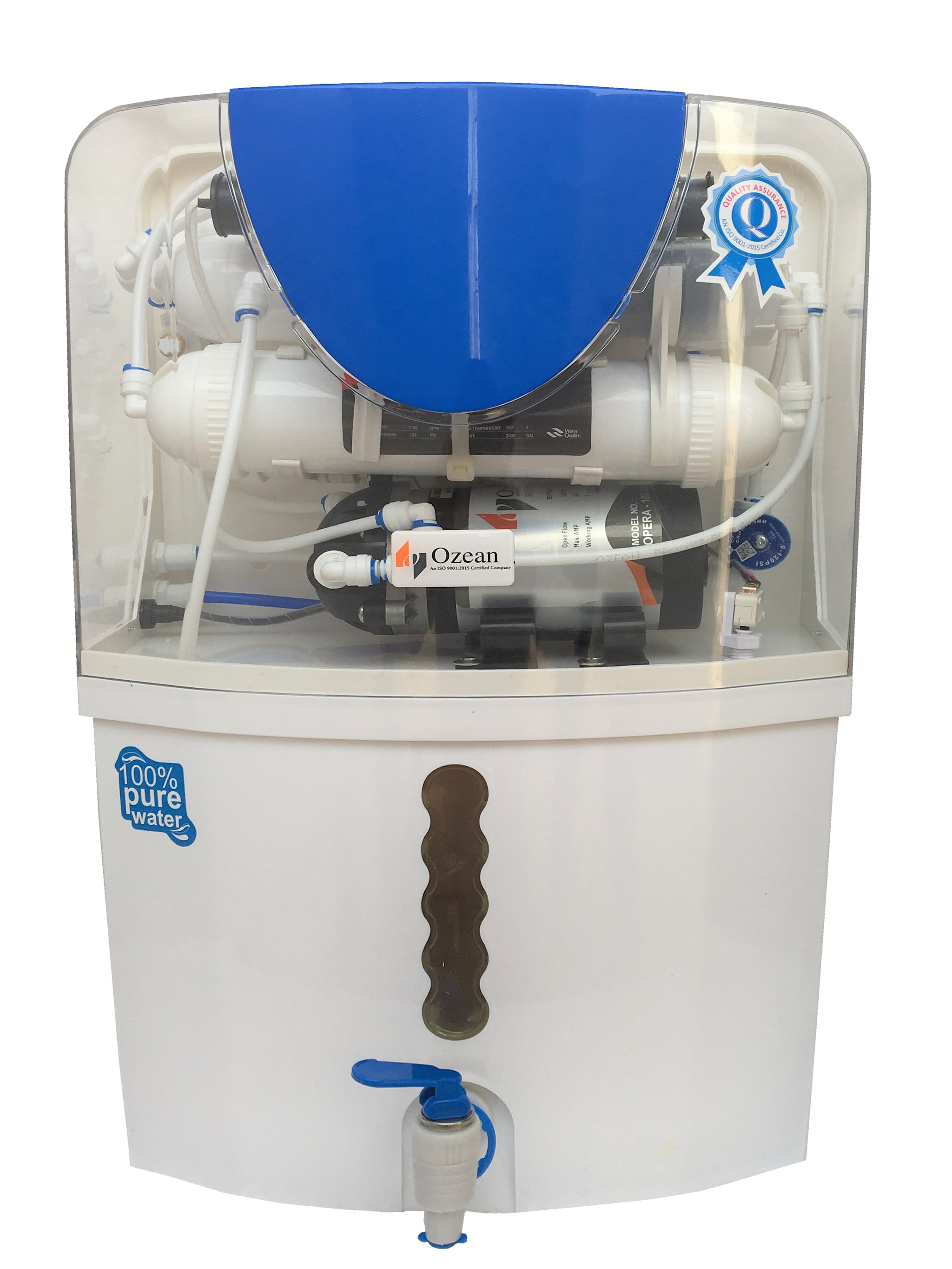 

Ozean Dew 15 L RO UV UF Mineral TDS Controller With Mineral Electric Water Purifier (White)