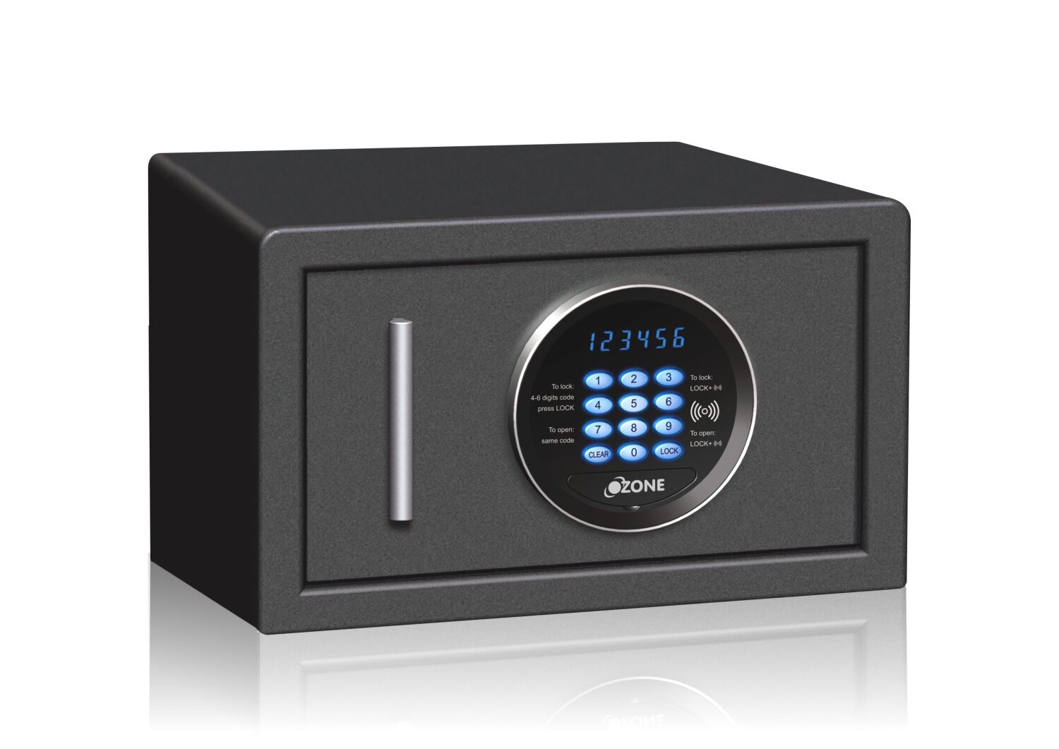 Ozone Safety Solutions Jade Black-01 Digital Safe; electronic keypad door entry; 24 Months Warranty; 9.8 Liter Capacity; Ideal for Home Office & Hotel Use, Black