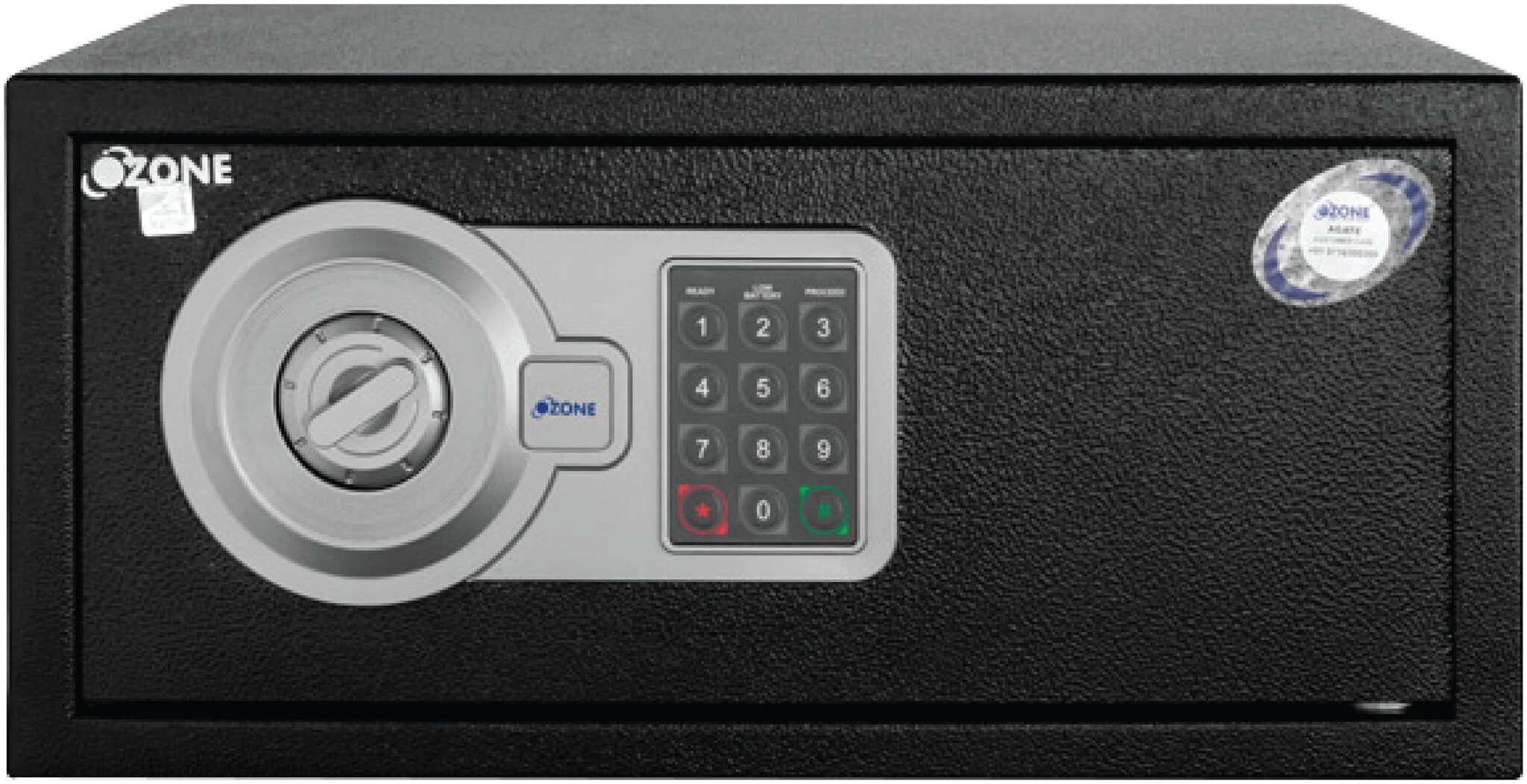 Ozone Safety Solutions Agate Digital Code Lock ; 24 Months Warranty; User PIN Access; Volume: 9.5 Liters; Solid Steel; Ideal for Home & Office Use; Black