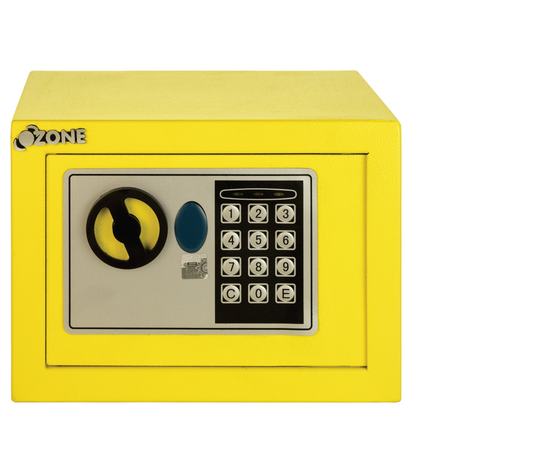 Ozone Safety Solutions OES-17 EN Digital Safe; 24 Months Warranty; User PIN Code Access; Electronic Locking System; 4.5 Liter Capacity, Yellow